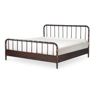 Moe's Vivian King Bed in Dark Brown