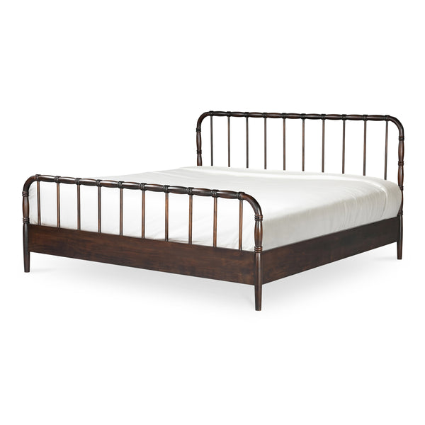 Moe's Vivian King Bed in Dark Brown