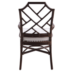 Kara Rattan Arm Chair In Paloma Brown