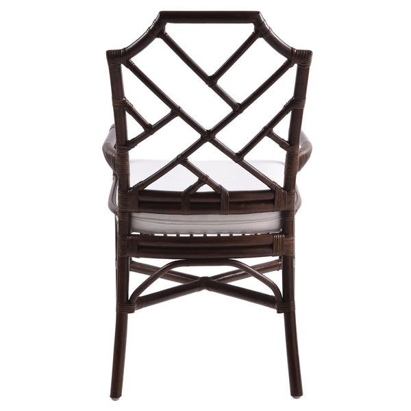Kara Rattan Arm Chair In Paloma Brown