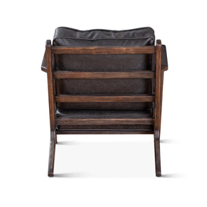 Bobby Black Leather Armchair