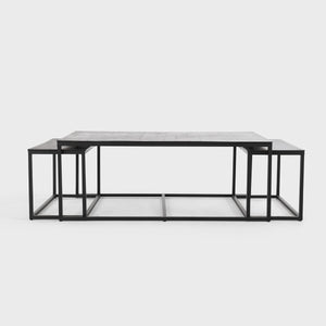 Buckley Cast Aluminum Rectangle Coffee Table Set
