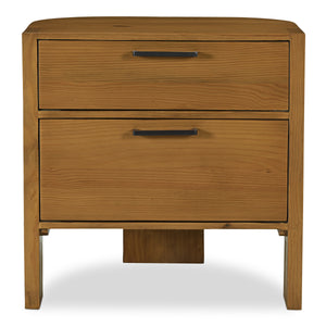 Moe's Lachlan Nightstand Brown with Soft-close Drawers