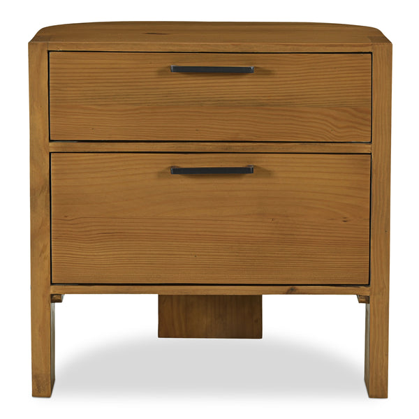 Moe's Lachlan Nightstand Brown with Soft-close Drawers