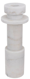Shine Bianco Crown Marble Candle Holder