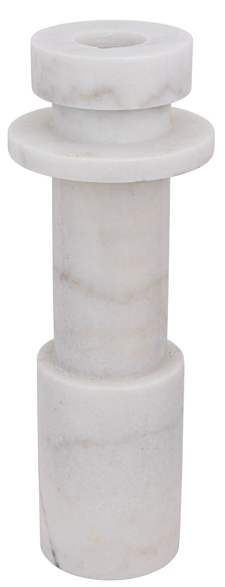 Shine Bianco Crown Marble Candle Holder