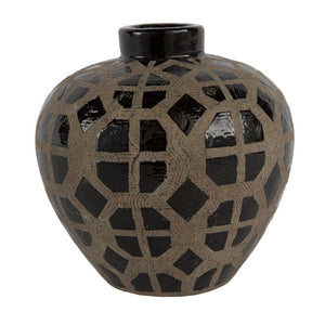 Graphic Ceramic Oval Vases