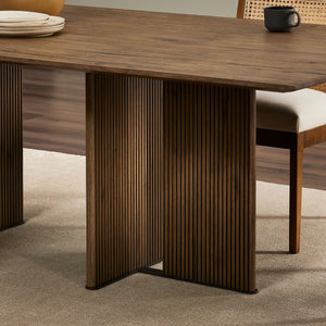 Leo Dining Table in Rustic Grey Veneer