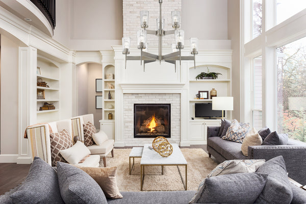 Flair 9 Light Chandelier in Antique Nickel Finish