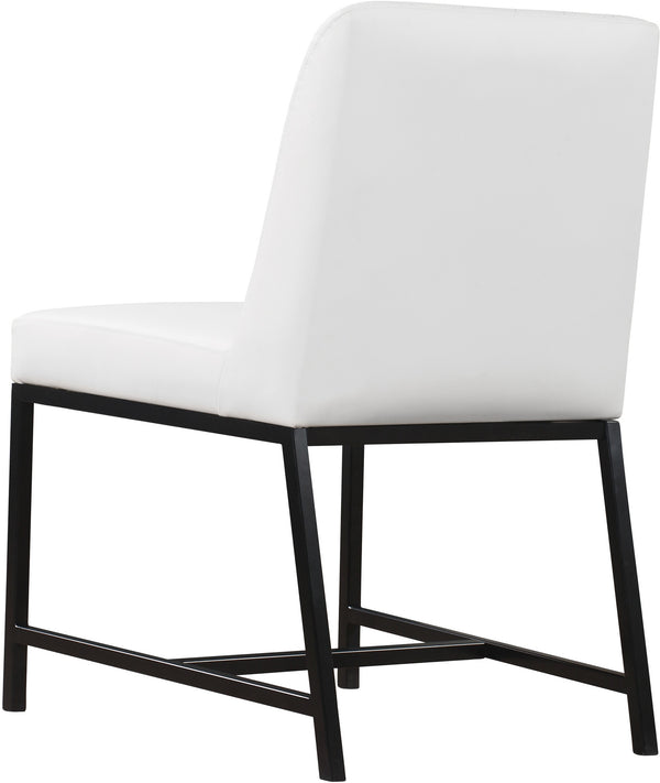 Bernard Dining Chair In White Faux Leather