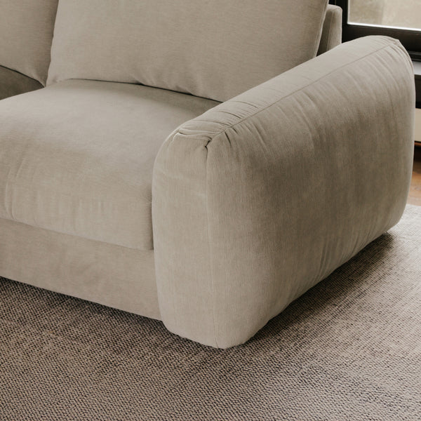 Moe's Berga Left Sectional in Grey