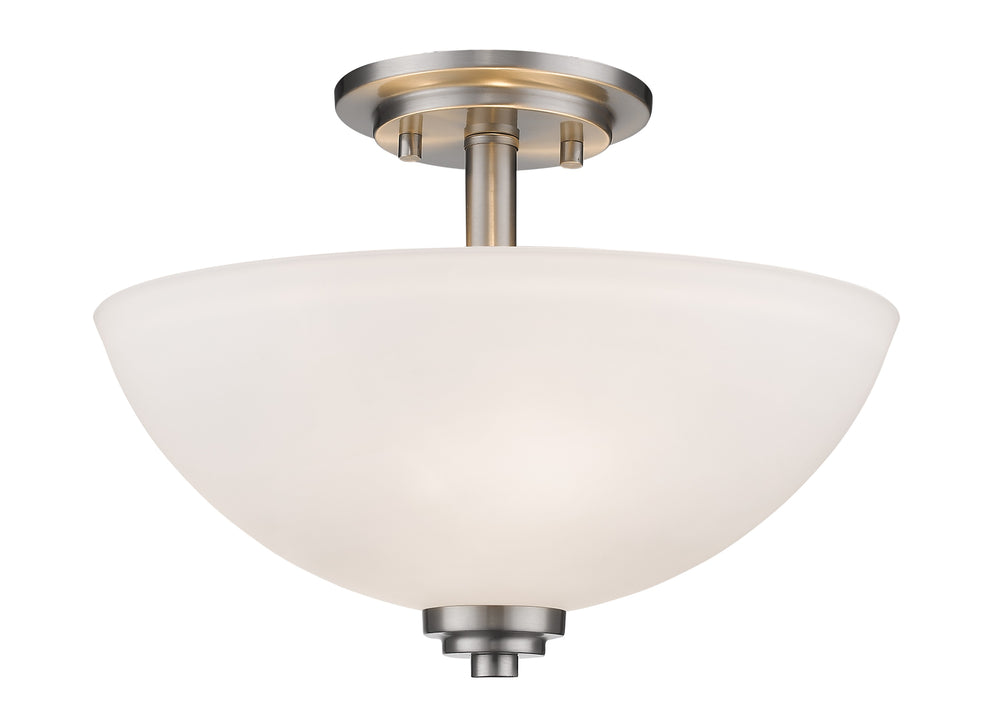 Ashton  3 Light Semi Flush Mount in Brushed Nickel Finish