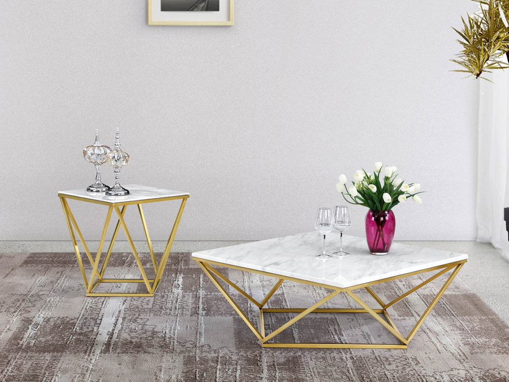 Kerry End Table In Gold