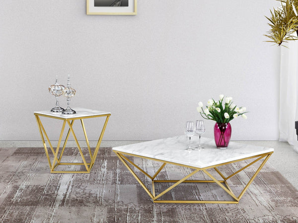 Kerry End Table In Gold
