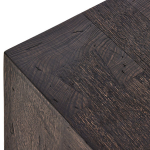 Abaso Accent Bench - Ebony Rustic Wormwood Oak