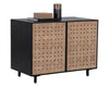 OMARI SIDEBOARD - SMALL - SUEDE LIGHT TAN LEATHER