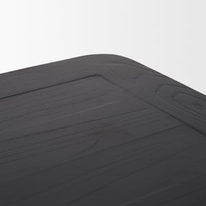 Teva Black Wood Rectangular 92" Dining Table