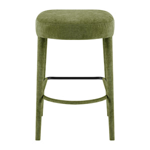 Rylee KD Chenille Backless Counter Stool, Millburry Green 