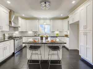 Savannah 3 Light Semi Flush Mount in Chrome Finish
