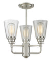 Annora 3 Light Semi Flush Mount in Brushed Nickel Finish