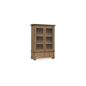 Moe's Lillian Tall Cabinet Brown with Glass Doors