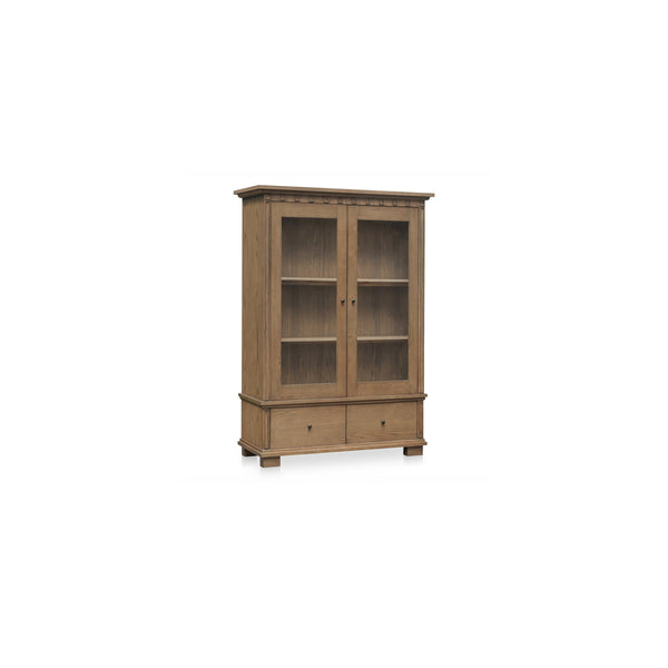 Moe's Lillian Tall Cabinet Brown with Glass Doors