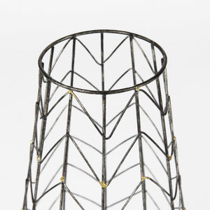 Petiole I Small Gold Toned Metal Table Candle Holder