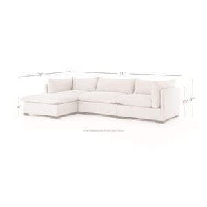 WESTWOOD 3-PIECE SECTIONAL W/ OTTOMAN- BENNETT MOON