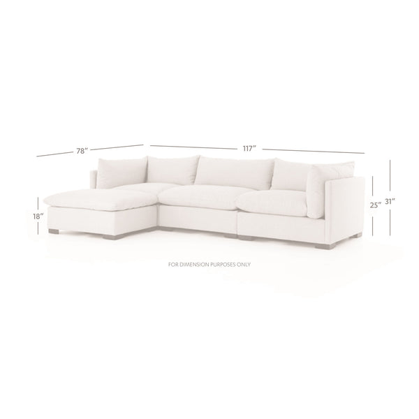 WESTWOOD 3-PIECE SECTIONAL W/ OTTOMAN- BENNETT MOON