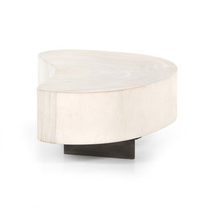 Avett Coffee Table Short Piece In Bleached