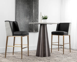 JOPLIN BARSTOOL - CANTINA BLACK / VERA WHITE PEPPER