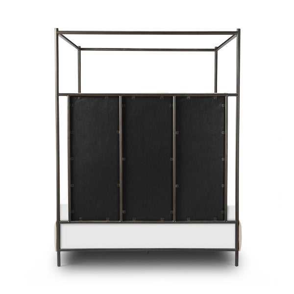 Leigh Canopy King Bed - Palm Ecru