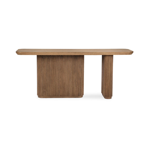 Vander Solid Wood Console Table with Oak Veneer