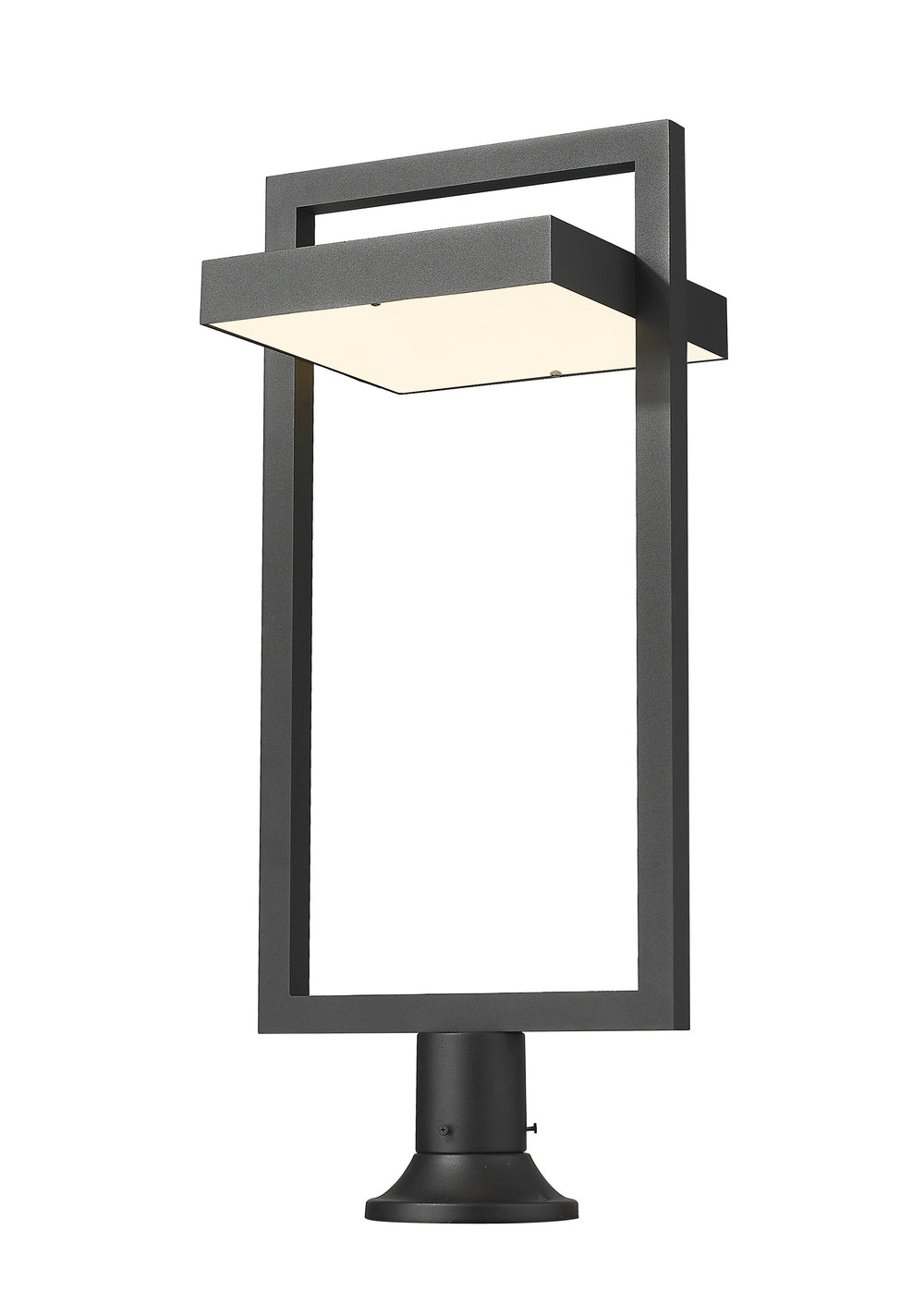 Luttrel 1 Light Outdoor Pier Mounted Fixture in Black Finish