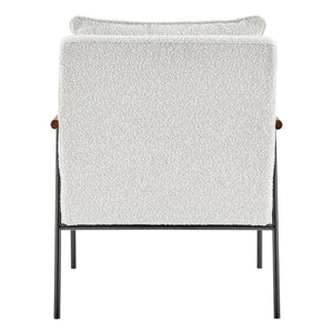 Quinton Fabric Accent Arm Chair In Boucle Beige