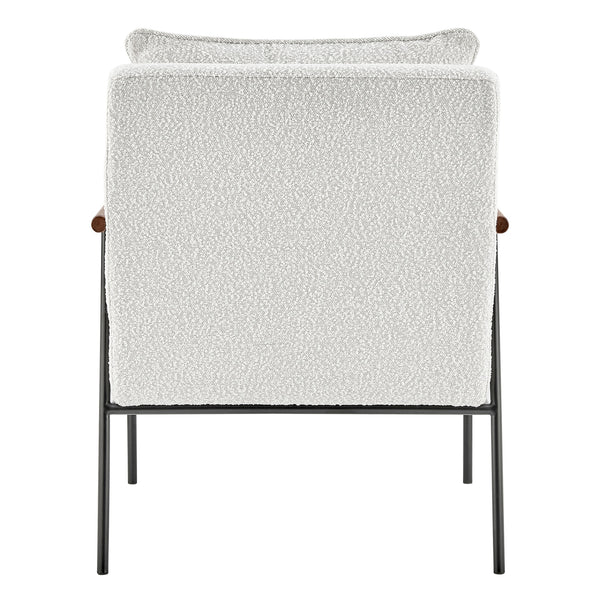 Quinton Fabric Accent Arm Chair In Boucle Beige