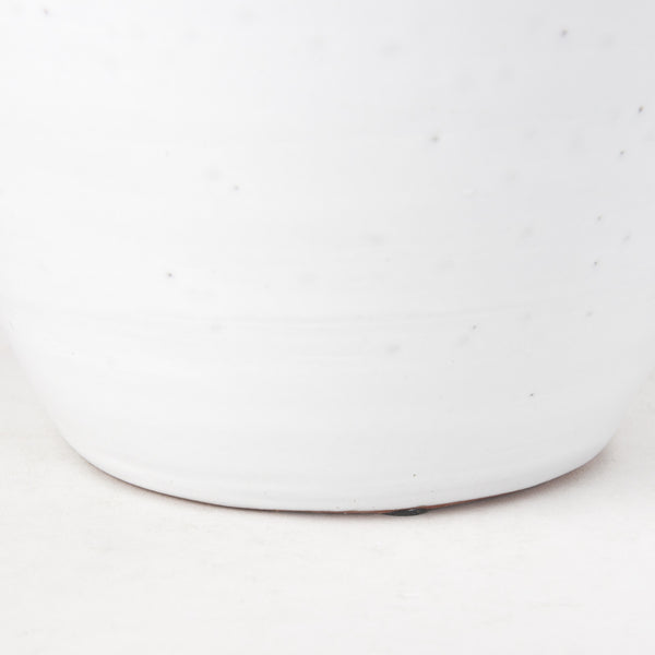 Basin Large Off-White Glazed Vase