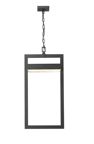 Luttrel 1 Light Outdoor Chain Mount Ceiling Fixture in Black Finish