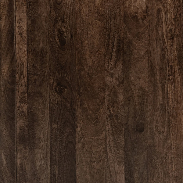 Norwood Solid Mango Wood Desk with Brass Detailing - Bark Brown