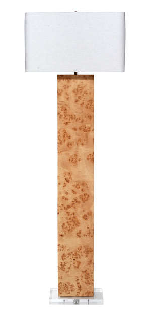 Parallel Burl Wood Floor Lamp