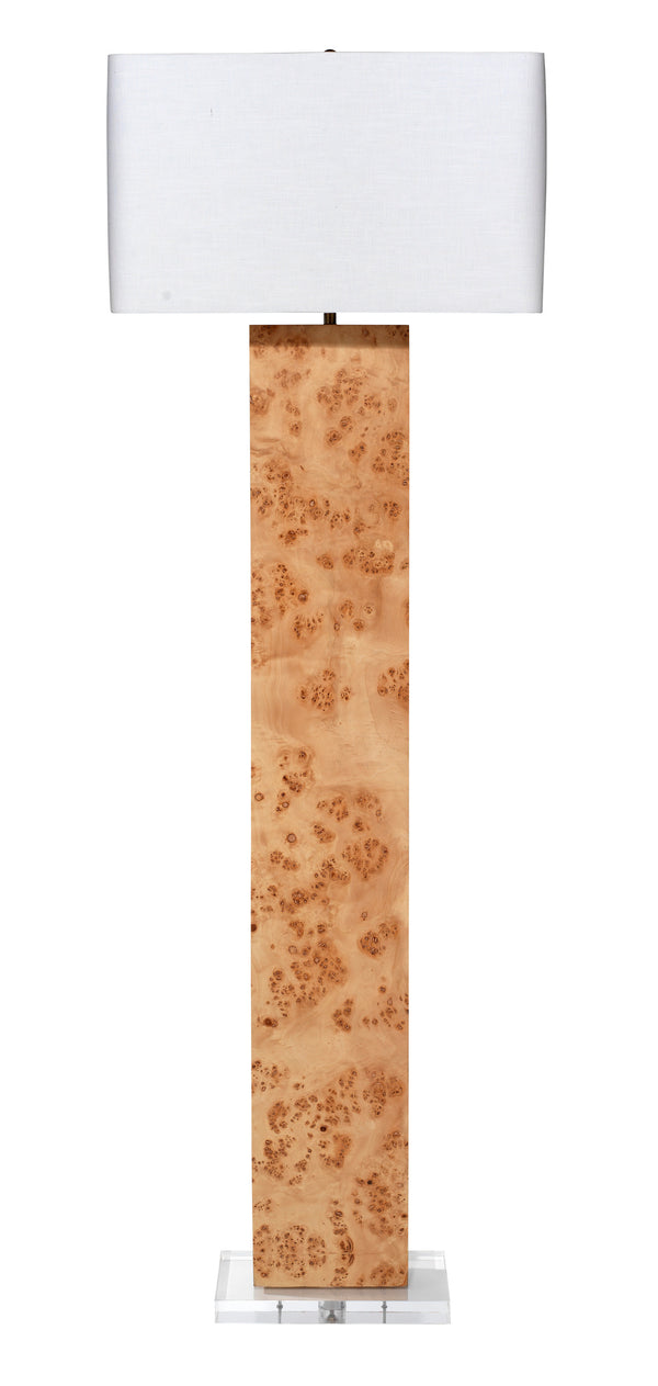 Parallel Burl Wood Floor Lamp