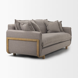Roy I 84" Flint Gray Upholstered Three Seater Sofa