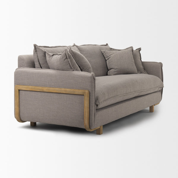 Roy I 84" Flint Gray Upholstered Three Seater Sofa