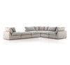 Stevie 5Pc Sec Sofa W/Ottoman In Flannel