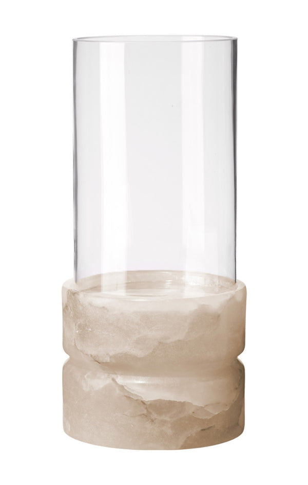 Charlotte Stacked Alabaster Hurricane, Tall