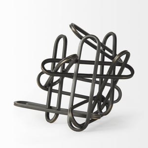 Henderson 10.4L x 8.3W x 7.7H Black Metal Paperclip Decorative Object