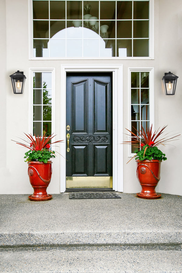 Talbot 1 Light Outdoor Wall Sconce in Black Finish