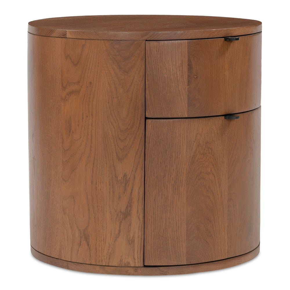 Theo Two Drawer Brown Nightstand by Moe's