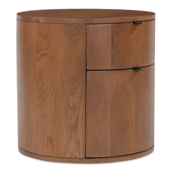 Theo Two Drawer Brown Nightstand by Moe's