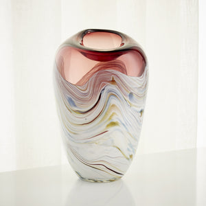 Small Sao Vase in Purple and White